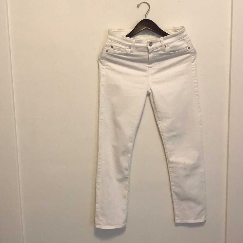 7 for all mankind white jeans